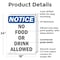 Signmission No Food Or Drink Allowed, 18 in W x Rectangle, Plastic OS-2PACK-NS-P-1824-V-14578 - alternate 2